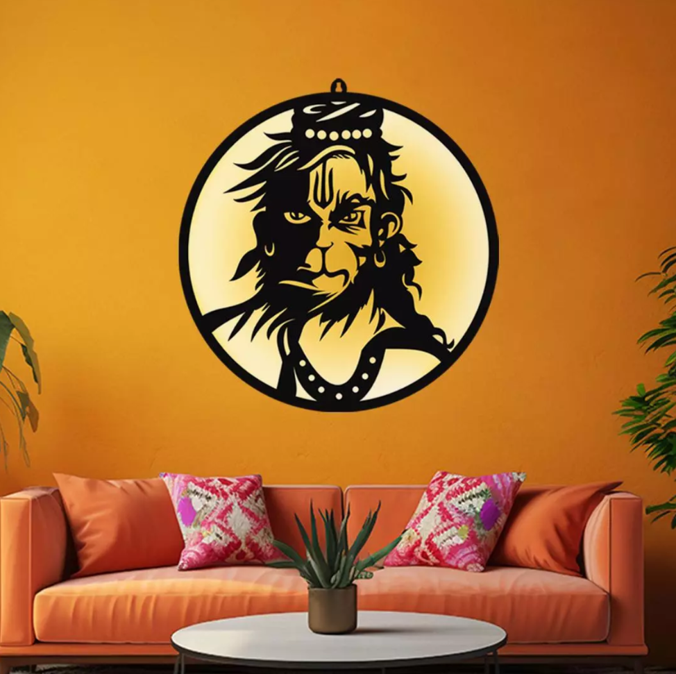 Bajrang Bali-Hanuman LED Wall Décor Light