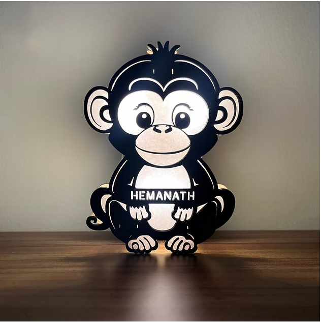 Monkey Character Night Lamp 5 Inch