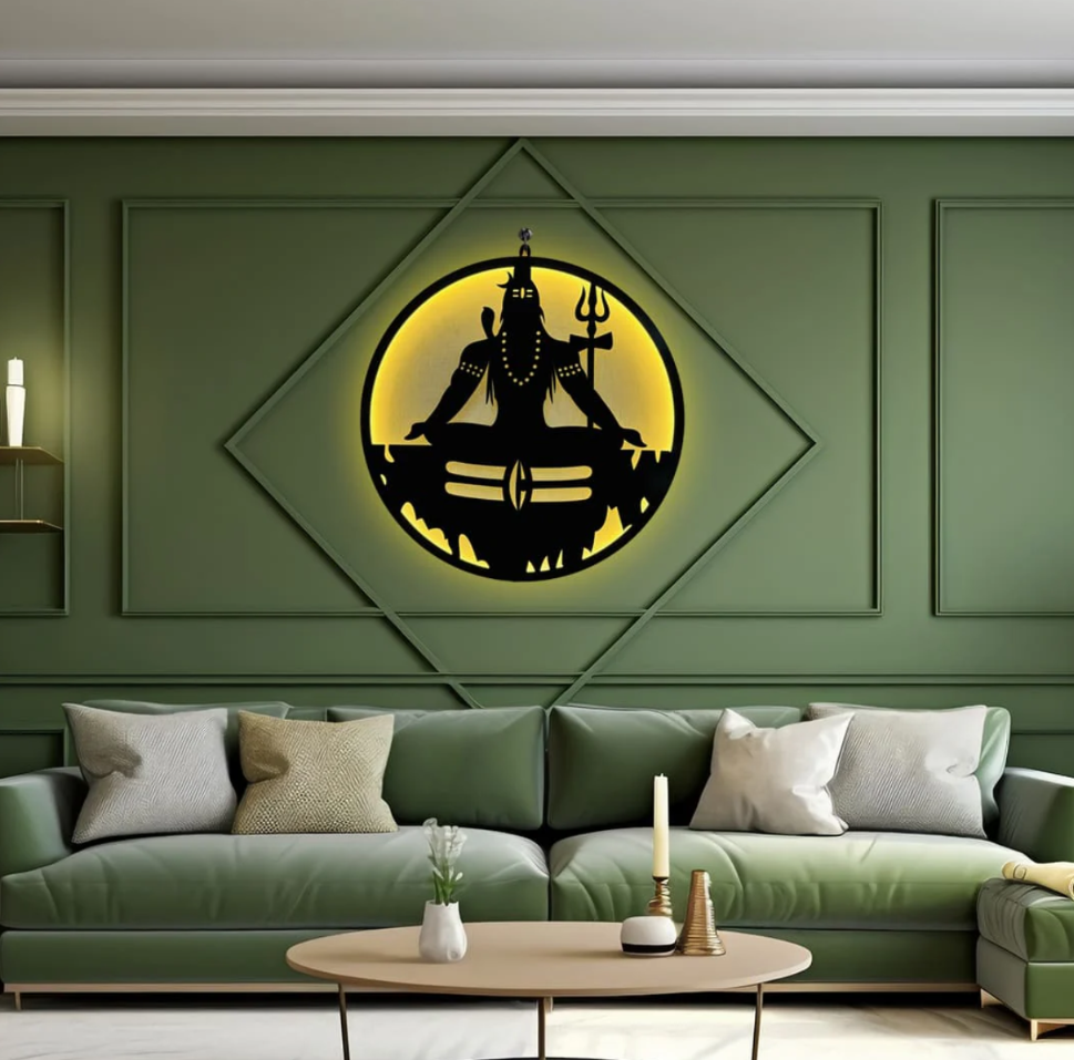 Mahadev-Shiv Ji LED Wall Decor Light